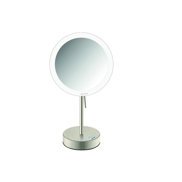 Φωτογραφία προϊόντος: Sanco MRLED-903 A73 Brushed nickel Επικαθήμενος Καθρέπτης Μεγεθυντικός Χ3 με μπαταριες