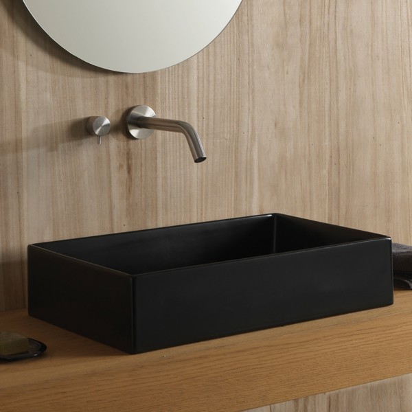 Φωτογραφία προϊόντος: Scarabeo Teorema Color 5101-401 60x40cm Black Matt Επιτραπέζιος Νιπτήρας