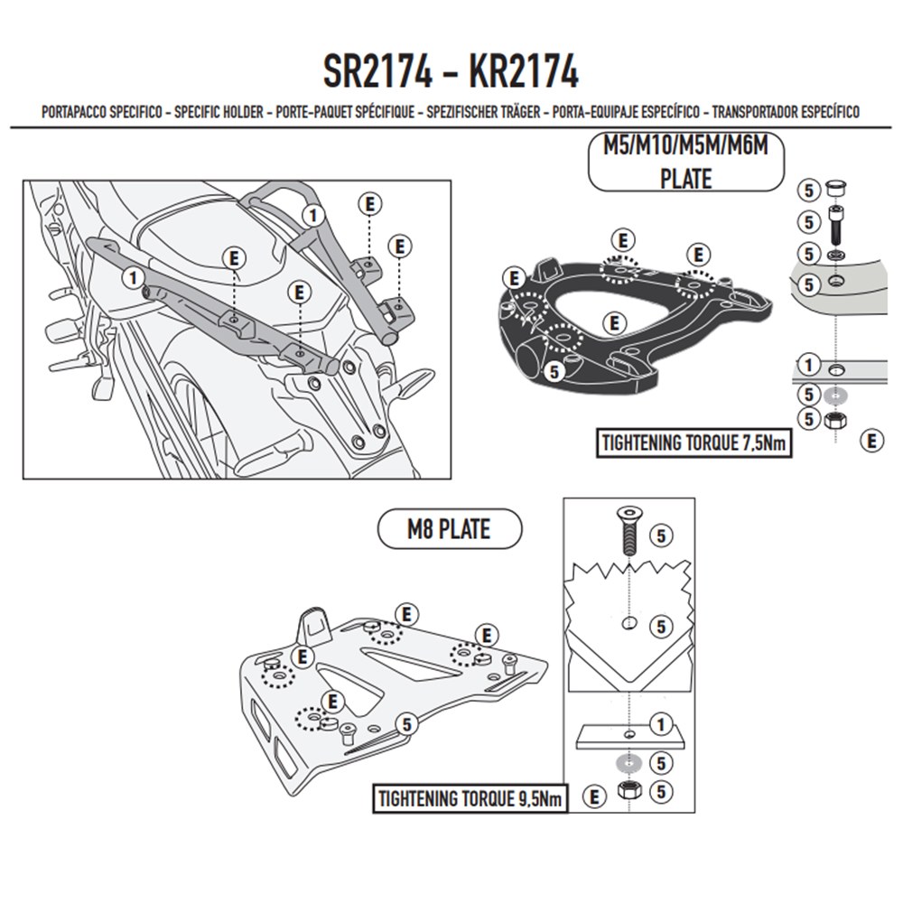 Φωτογραφία προϊόντος: ΣΧΑΡΑ KR2174 MONOLOCK ΓΙΑ YAMAHA TENERE 700/ RALLY '25 | KAPPA