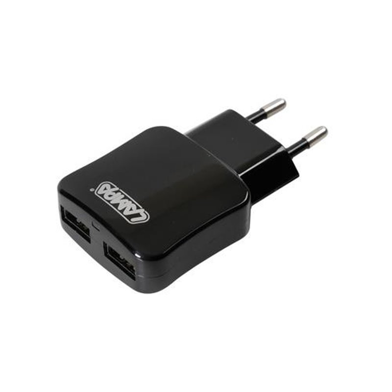 Φωτογραφία προϊόντος: Lampa Φορτιστής Πρίζας 220V σε 2 USB 5V/1A (MPN: L3894.9/T)