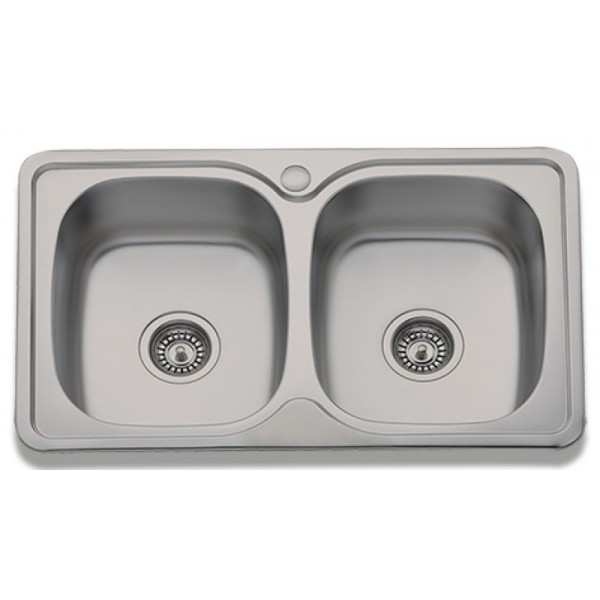 Φωτογραφία προϊόντος: Νεροχύτης Gloria Inox Finox-304 Mikro-Due Satine 78 cm 20-7745