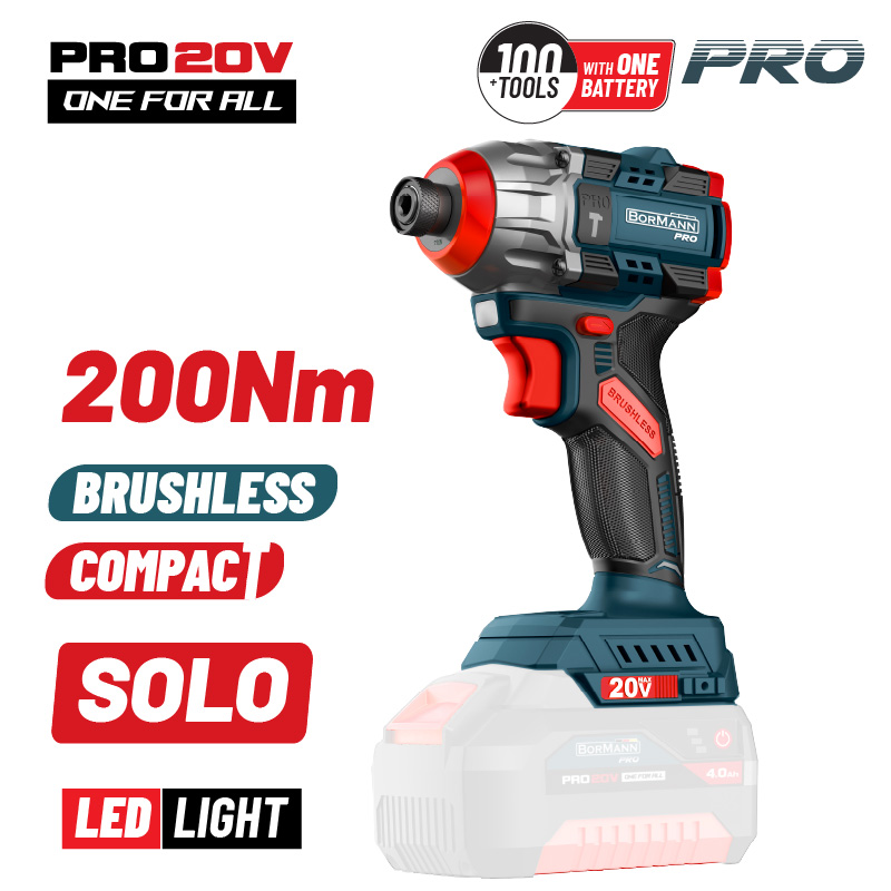 Φωτογραφία προϊόντος: BORMANN Pro BBP5410 Παλμικό Κατσαβίδι Compact Brushless Μπαταρίας 20V,Li-Ion,200Nm SOLO (χωρίς μπαταρία και φορτιστή)