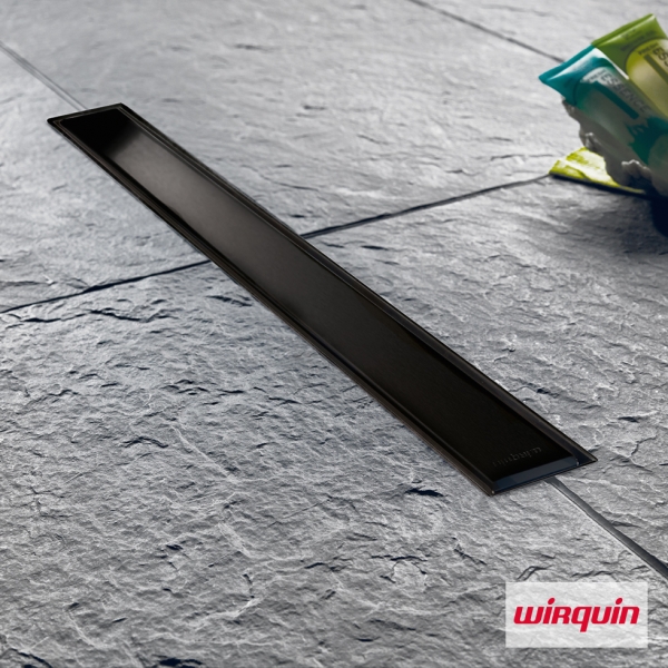 Φωτογραφία προϊόντος: Wirquin Venisio Slim 50cm Κανάλι Δαπέδου Ντουζιέρας black mat