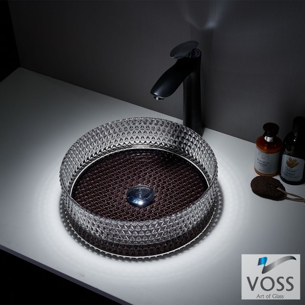 Φωτογραφία προϊόντος: Voss Νιπτήρας Γυάλινος RING-D Φ40 GLass Black 522-VB1040-400