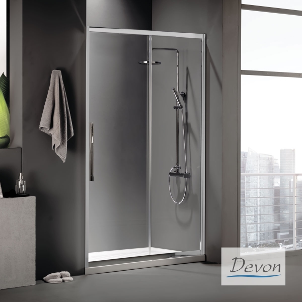 Φωτογραφία προϊόντος: DEVON FLOW SLIDER 120 (117-121εκ) H.220 CLEAN-GLASS CHROME SLFH 120C-100
