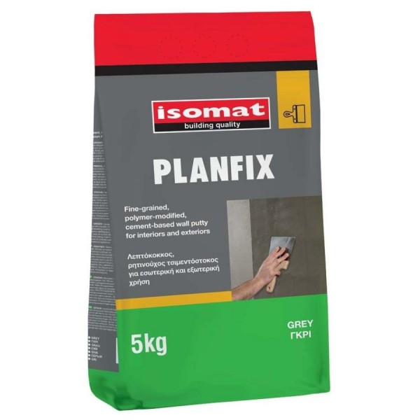 Φωτογραφία προϊόντος: Isomat PLANFIX 5kg Γκρι Ρητινούχος Τσιμεντόστοκος Γκρι