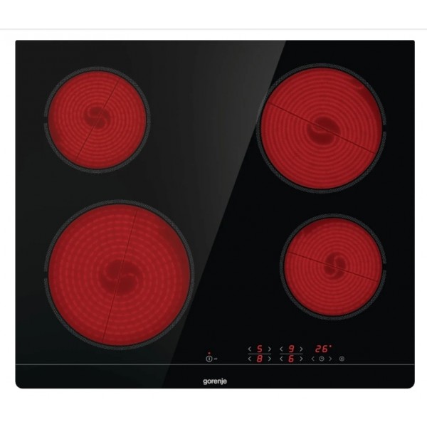 Φωτογραφία προϊόντος: Gorenje ECT601FM Κεραμική Εστία Αυτόνομη Inox με Λειτουργία Κλειδώματος 60x52εκ. 034075501