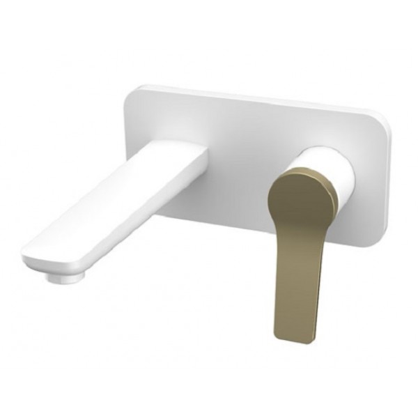 Φωτογραφία προϊόντος: Karag Andare WNW148073PH-B White mat-Bronze Μπαταρία Νιπτήρος Επίτοιχη