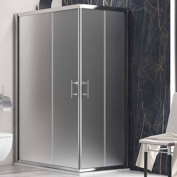 Φωτογραφία προϊόντος: Karag Flora 100 Satine 70x90x190cm Ορθογώνια Καμπίνα Ντουζιέρας Με Κρύσταλλο Αμμοβολή