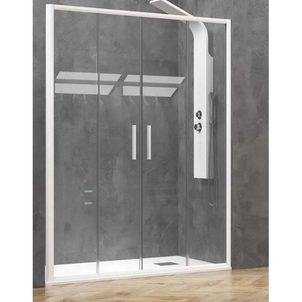 Φωτογραφία προϊόντος: Karag Efe 600 Bianco Matt 200x190cm Καμπίνα Ντουζιέρας Από Τοίχο Σε Τοίχο Με Διάφανο Κρύσταλλο