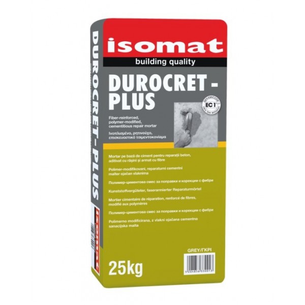 Φωτογραφία προϊόντος: Isomat DUROCRET-PLUS 25 kg Ρητινούχο & Ινοπλισμένο Επισκευαστικό Τσιμεντοκονίαμα