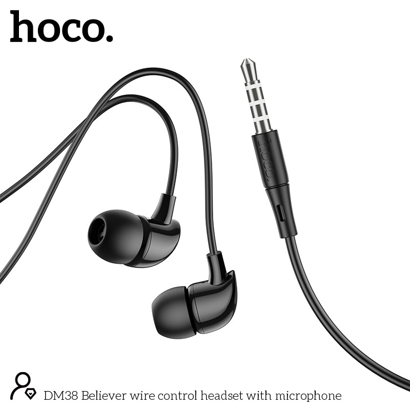 Φωτογραφία προϊόντος: 2ADD149A-D3CC-EF11-9A7B-C174DFB988E4 Hands Free Hoco DM38 Believer Stereo 3.5mm με Μικρόφωνο και Πλήκτρο Λειτουργίας 1.2 Μαύρα