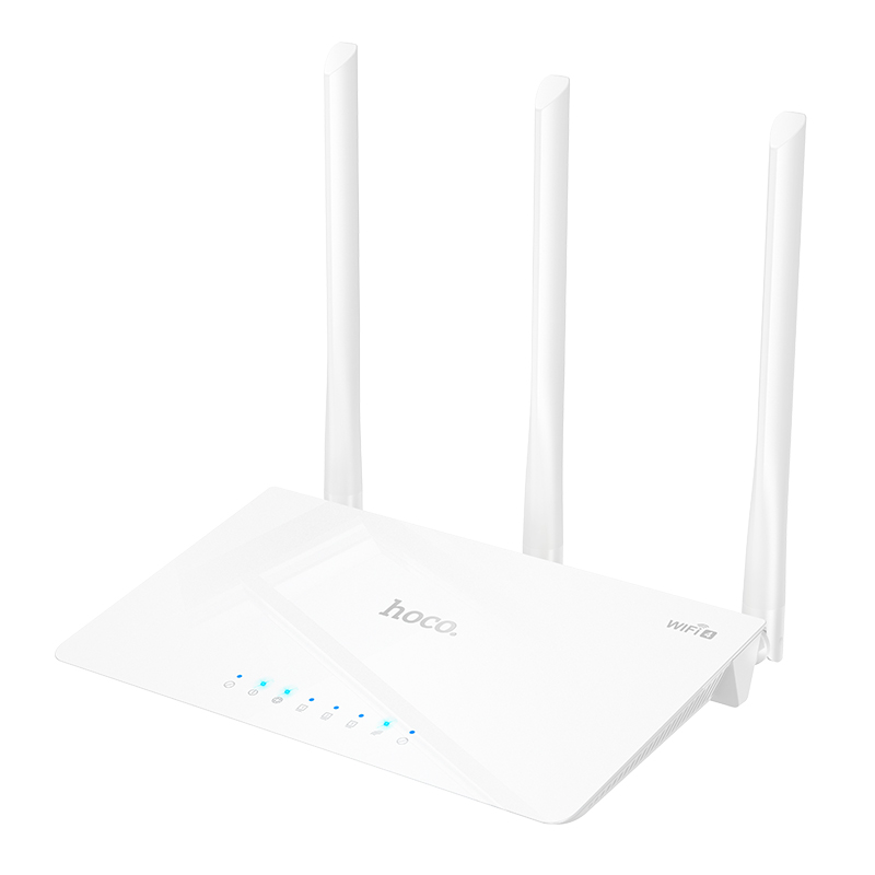 Φωτογραφία προϊόντος: 2ADD149A-D3CC-EF11-9A7B-C174DFB988E4 Wifi Router Hoco HI30 Wifi4 300Mbps 2.4GHz 3x5dBi Λευκό