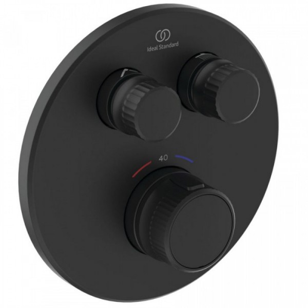 Φωτογραφία προϊόντος: Ideal Standard CeraTherm Navigo Εντοιχιζόμενη θερμοστατική μπαταρία II λειτουργίας Silk Black A7296XG