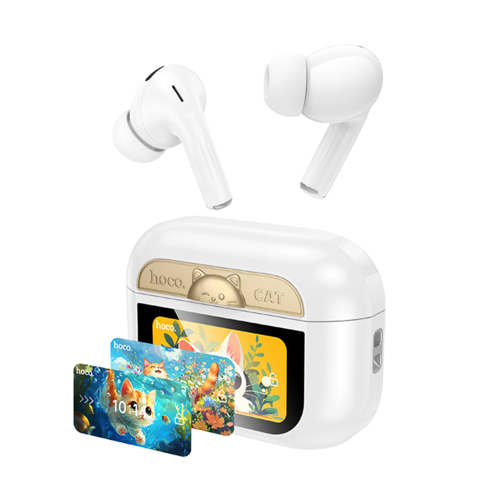 Φωτογραφία προϊόντος: 2ADD149A-D3CC-EF11-9A7B-C174DFB988E4 Wireless Hands Free Hoco EW88 Rampino ANC v5.4 280mAh 4 Ώρες Ομιλίας και Οθόνη Αφής Πολλαπλών Λειτου