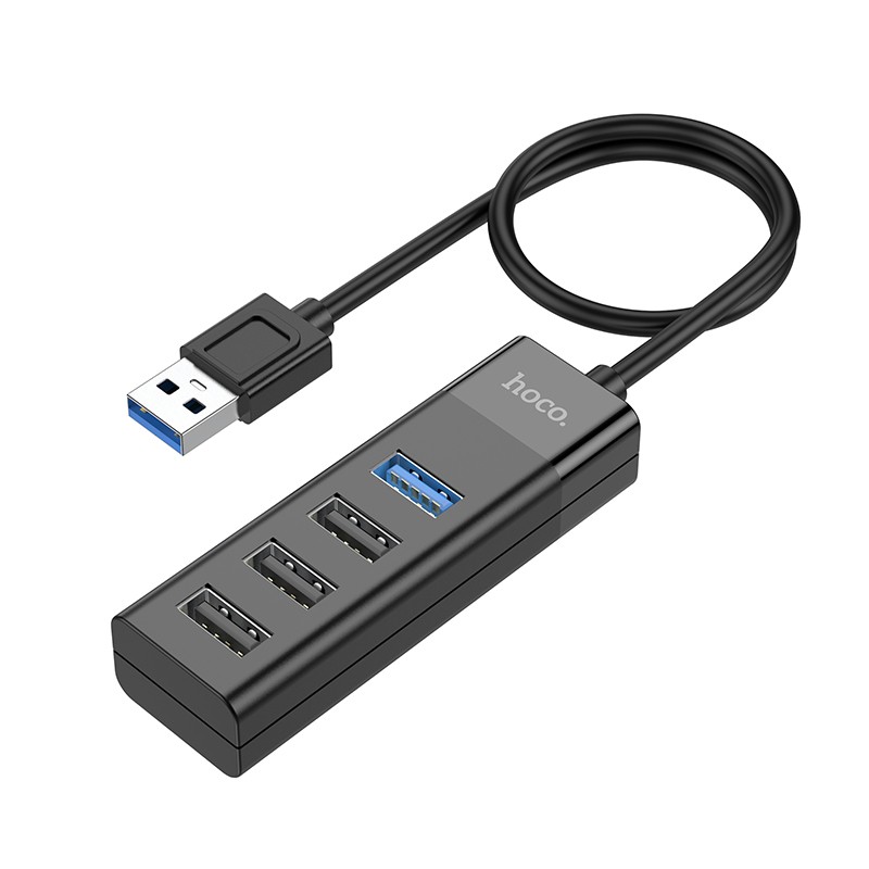 Φωτογραφία προϊόντος: 2ADD149A-D3CC-EF11-9A7B-C174DFB988E4 Hub USB Hoco HB25 4 in 1 Easy display USB3.0 σε USB3.0 x 1 και USB2.0 x 3 Μαύρο