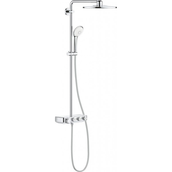 Φωτογραφία προϊόντος: Grohe Euphoria Smartcontrol System 310 Duo Στήλη Ντουζ με Μπαταρία 26508000 με τετραγωνη κεφαλη χρωμε