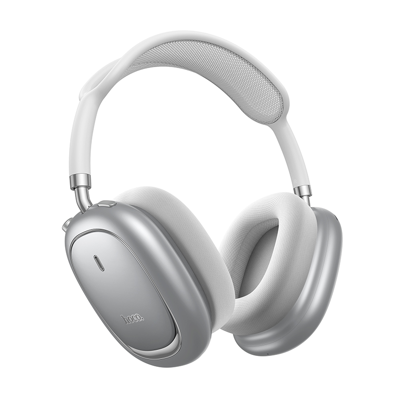 Φωτογραφία προϊόντος: Wireless Hands Free Hoco W68 Calma HiFi Audio ANC v6.0 400mAh 45 Ώρες Ομιλίας AUX USB-C Ασημί