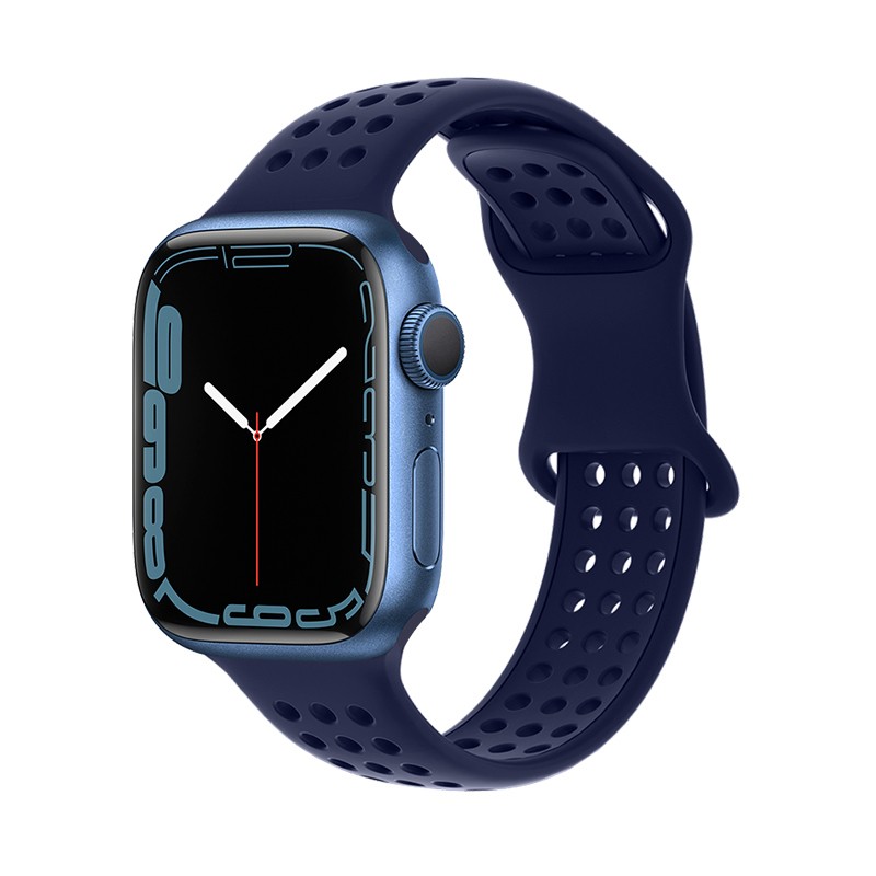 Φωτογραφία προϊόντος: 2ADD149A-D3CC-EF11-9A7B-C174DFB988E4 Watchband Hoco WA08 Flexible Honeycomb 38/40/41mm για Apple Watch 1/2/3/4/5/6/7/8/SE Evening Blue Si