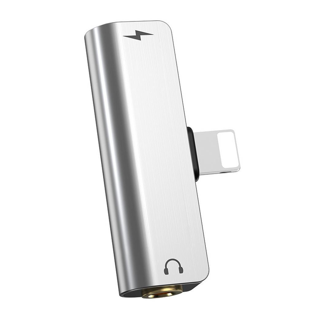Φωτογραφία προϊόντος: 2ADD149A-D3CC-EF11-9A7B-C174DFB988E4 Αντάπτορας Hoco LS25 από Lightning σε 3.5mm και Lightning 2.0A Ασημί