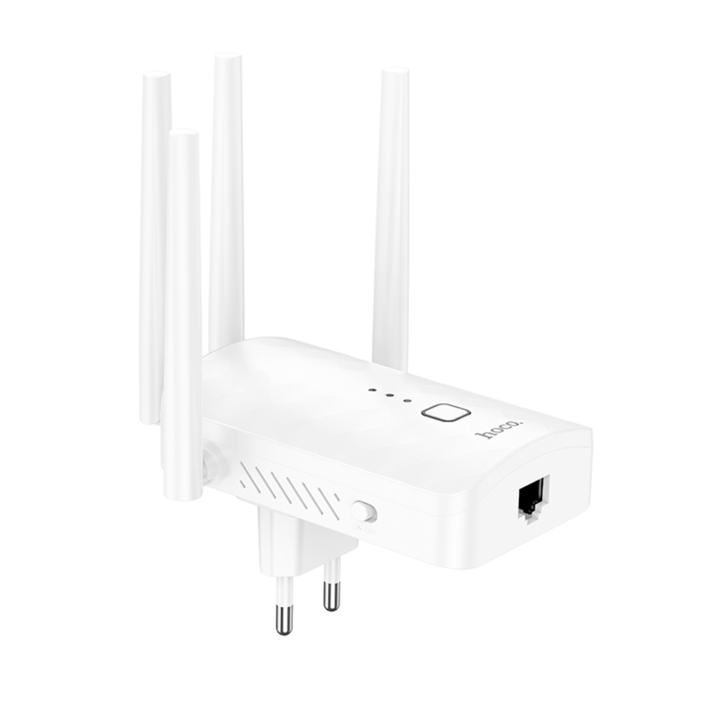 Φωτογραφία προϊόντος: 2ADD149A-D3CC-EF11-9A7B-C174DFB988E4 Wifi Repeater Hoco HI35 2.4Ghz 300Mbps και 4 Κεραίες Λευκό