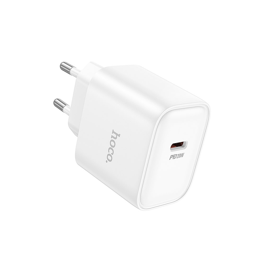 Φωτογραφία προϊόντος: 2ADD149A-D3CC-EF11-9A7B-C174DFB988E4 Φορτιστής Ταξιδίου Hoco DC83 1xUSB-C PD20W QC Λευκός