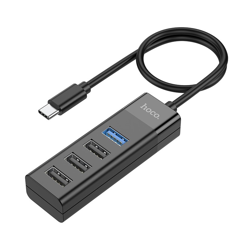 Φωτογραφία προϊόντος: 2ADD149A-D3CC-EF11-9A7B-C174DFB988E4 Hub USB-C Hoco HB25 4 in 1 Easy display USB-C σε USB3.0 x 1 και USB2.0 x 3 Μαύρο