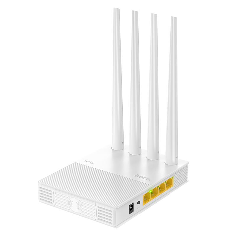 Φωτογραφία προϊόντος: 2ADD149A-D3CC-EF11-9A7B-C174DFB988E4 Wifi Router Hoco HI31 Wifi5 867Mbps 5G 2.4GHz 4x5dBi Λευκό