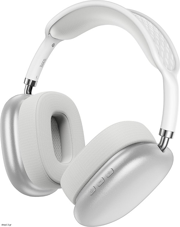 Φωτογραφία προϊόντος: 2ADD149A-D3CC-EF11-9A7B-C174DFB988E4 Wireless Ακουστικά Stereo Hoco ESD15 Max Shadow V5.3 400mAh με υποδοχή Micro SD και AUX Ασημί