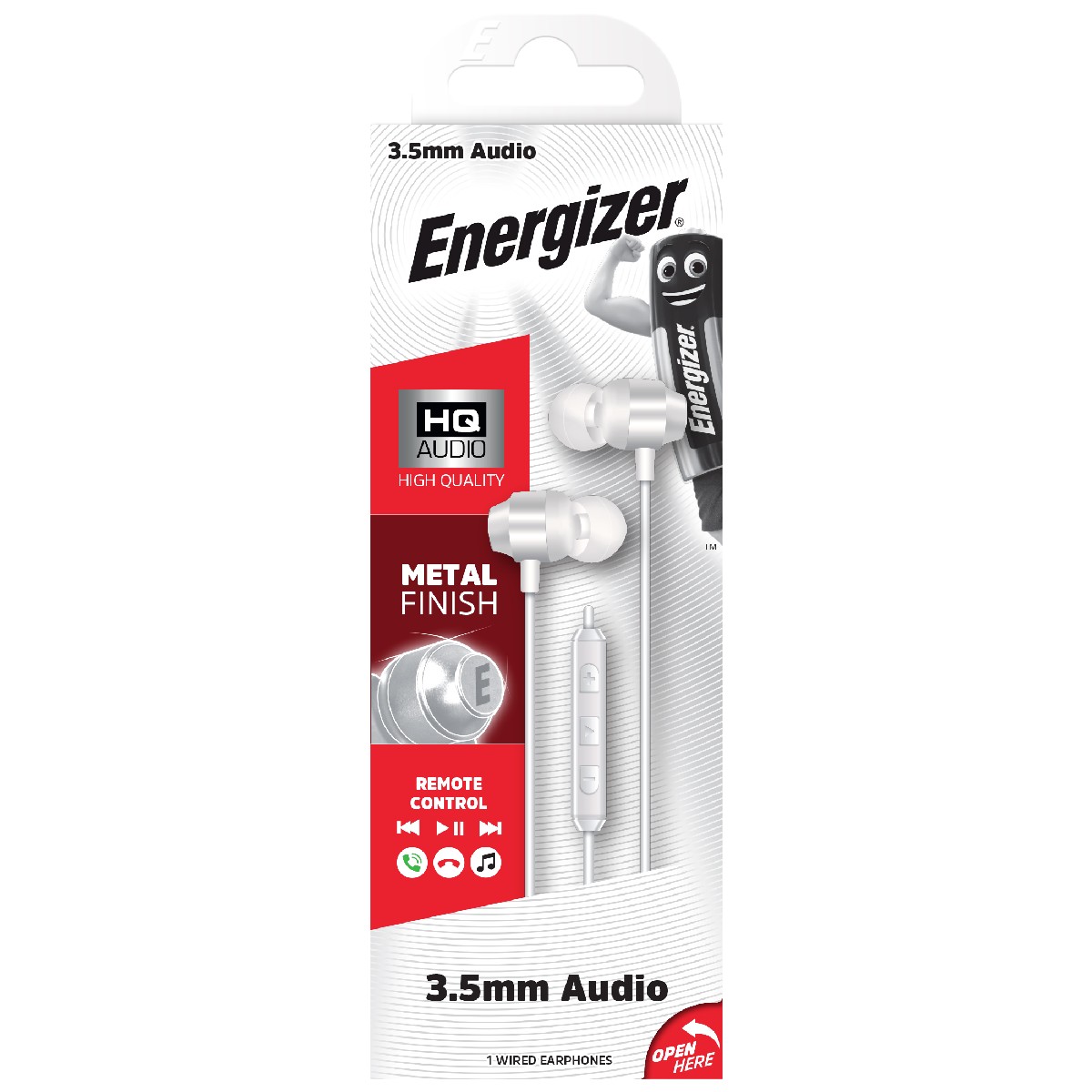 Φωτογραφία προϊόντος: 496A2463-0DCD-EF11-9A7B-C174DFB988E4 Hands Free Energizer CIA10 Metal Stereo 3.5mm Λευκό με Μικρόφωνο και Πλήκτρο Πολλαπλών Λειτουργιών 1