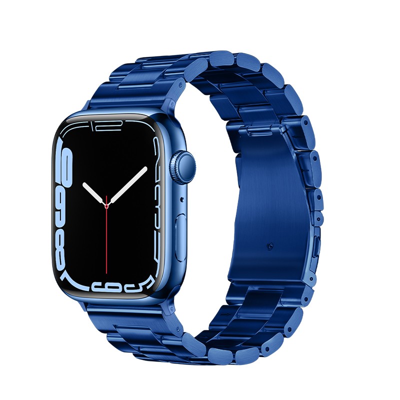 Φωτογραφία προϊόντος: 2ADD149A-D3CC-EF11-9A7B-C174DFB988E4 Watchband Hoco WA10 Grand series 38/40/41mm για Apple Watch 1/2/3/4/5/6/7/8/SE Stainless Steel Μπλε