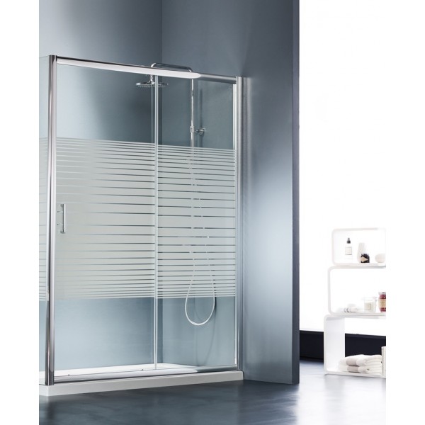 Φωτογραφία προϊόντος: Starlet Slider 1+1 SLS 110S-100 107-111x180cm SPS Stripes Πόρτα Ντουζιέρας Με 1 Σταθερό & 1 Συρόμενο Φύλλο