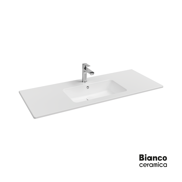 Φωτογραφία προϊόντος: BIANCO CERAMICA ΝΙΠΤΗΡΑΣ FLAT 121,5x46,5 (1 οπή) WHITE 36121-300