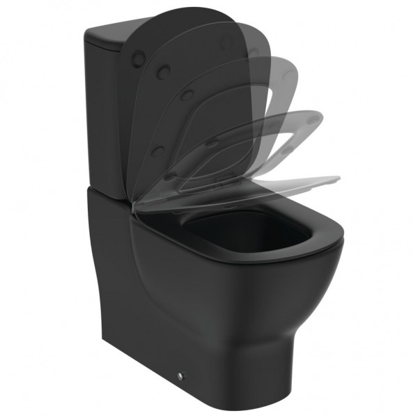 Φωτογραφία προϊόντος: Ideal Standard Tesi T5560V3 Λεκάνη ΧΠ BTW πλήρης με κάλυμα soft closing Silk Black mat