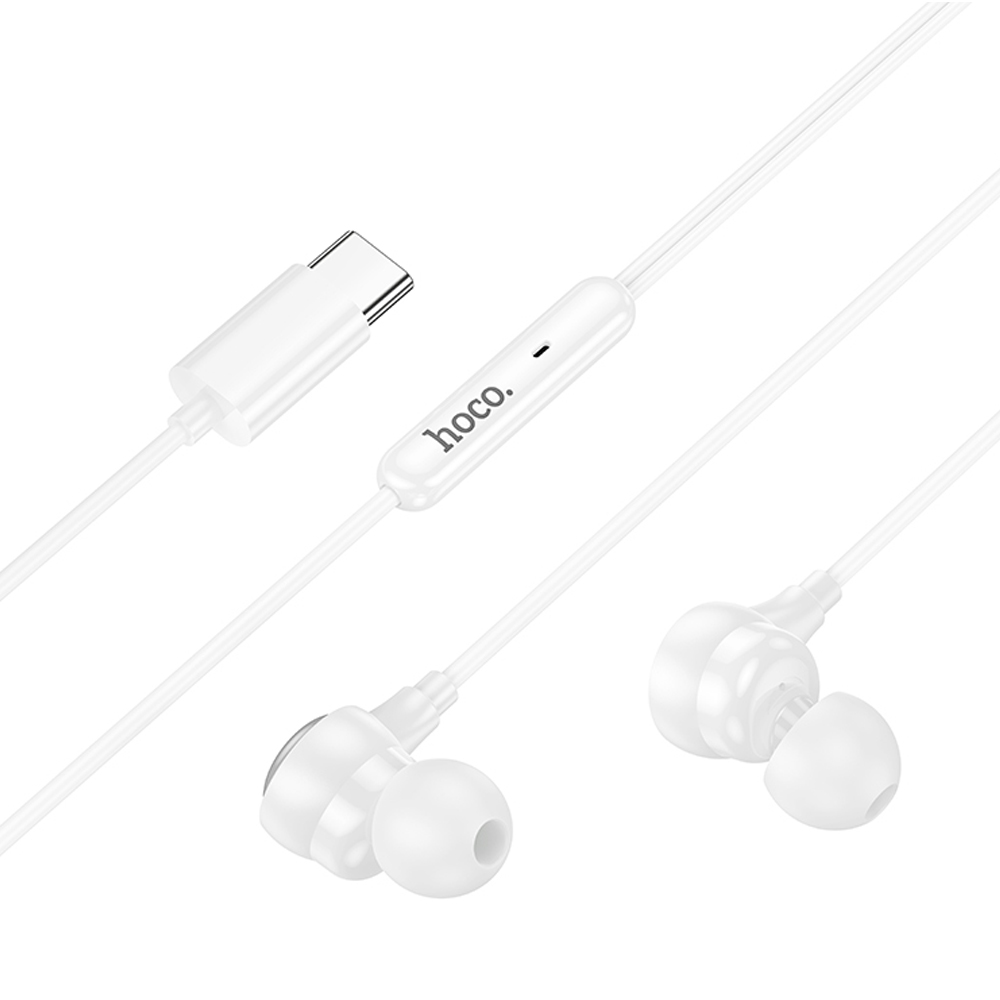 Φωτογραφία προϊόντος: 2ADD149A-D3CC-EF11-9A7B-C174DFB988E4 Hands Free Hoco M116 Benevolent Stereo USB-C με Μικρόφωνο Λευκά 1.2m