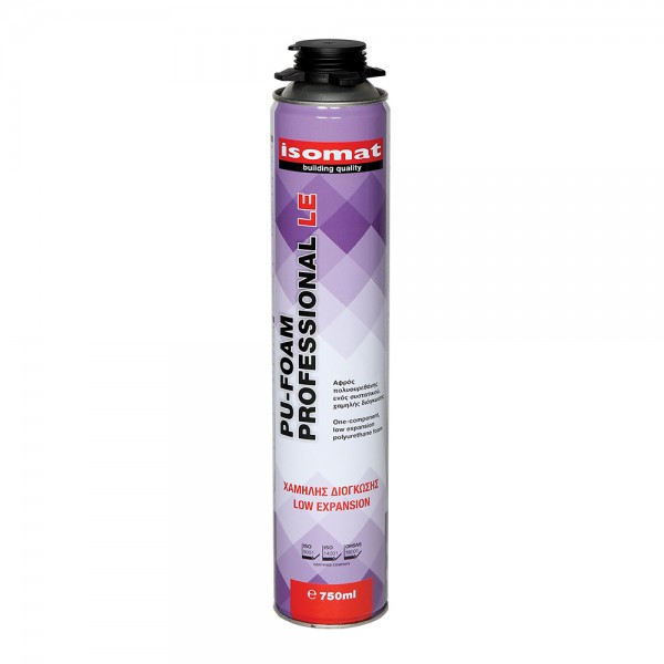Φωτογραφία προϊόντος: Isomat PU FOAM PROFESSIONAL LE 750 ml Αφρός Πολυουρεθάνης χαμηλής διόγκωσης, ενός συστατικού.