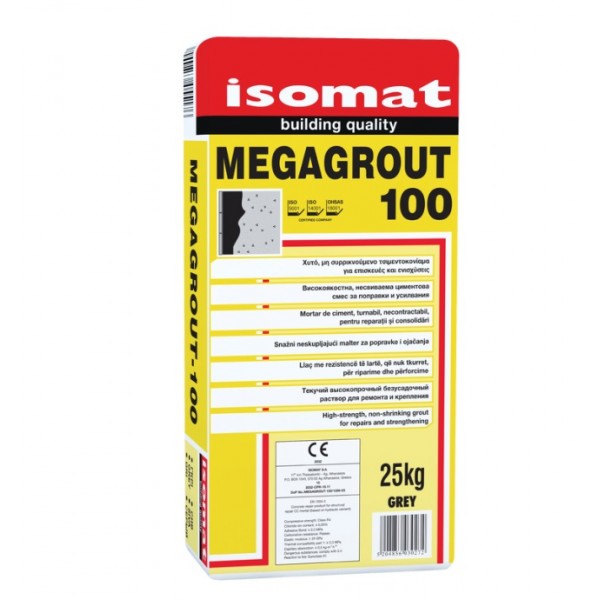 Φωτογραφία προϊόντος: Isomat MEGAGROUT-100 25 kg Χυτό Μη Συρρικνούμενο Τσιμεντοκονίαμα Υψηλών Αντοχών