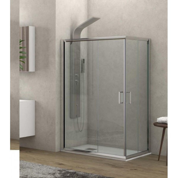 Φωτογραφία προϊόντος: Karag New Flora 100 80x110x180cm Ασύμμετρη Καμπίνα Ντουσιέρας Γωνιακής Εισόδου Με Διάφανο Κρύσταλλο (Clear)