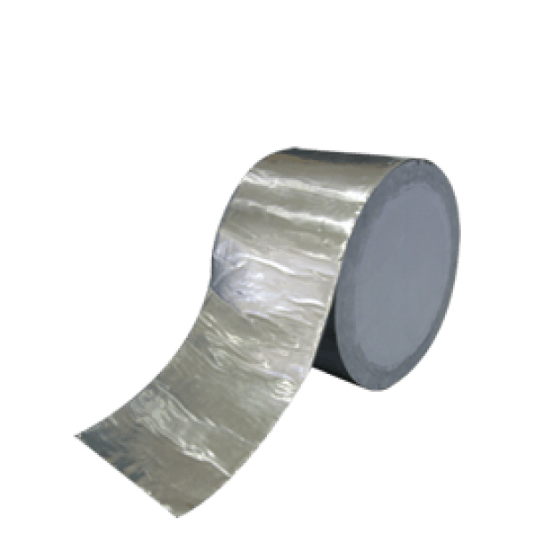 Φωτογραφία προϊόντος: ISOMAT BITUMINOUS TAPE ALU Αυτοκόλλητη, ασφαλτική σφραγιστική ταινία με εξωτερική επικάλυψη αλουμινίου. Ρολό: 5 cm x 10 m,