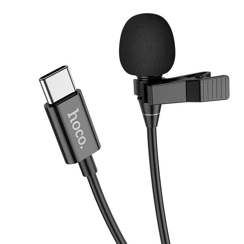 Φωτογραφία προϊόντος: 2ADD149A-D3CC-EF11-9A7B-C174DFB988E4 Μικρόφωνο Πέτου Hoco L14 Lavalier με Καλώδιο USB-C 2m