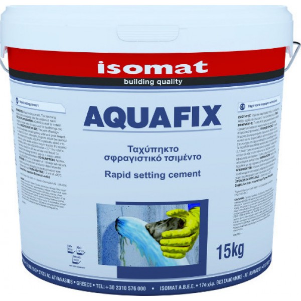 Φωτογραφία προϊόντος: Isomat Aquafix 15 kg Υπερταχείας Πήξης Σφραγιστικό Τσιμέντο