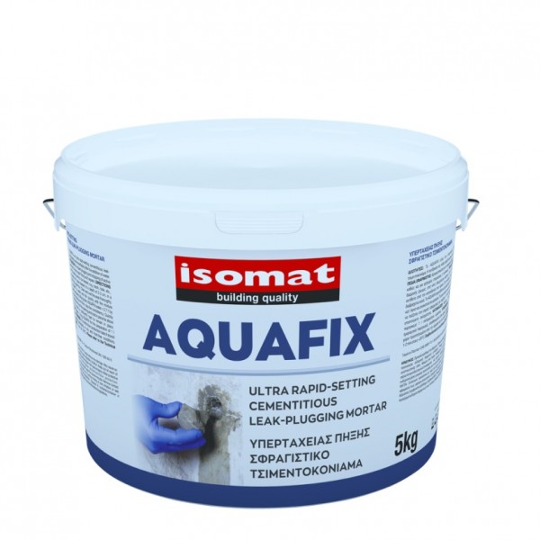 Φωτογραφία προϊόντος: Isomat Aquafix 5 kg Υπερταχείας Πήξης Σφραγιστικό Τσιμέντο