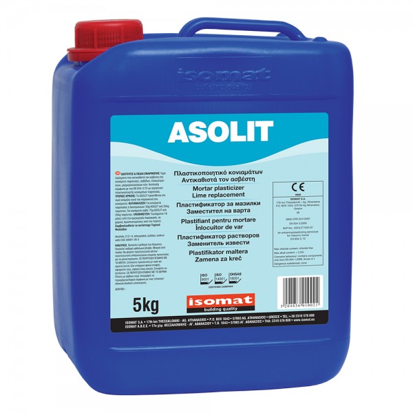Φωτογραφία προϊόντος: Isomat Asolit 5 kg Πλαστικοποιητικό Και Επιβραδυντικό Πήξης Των Κονιαμάτων
