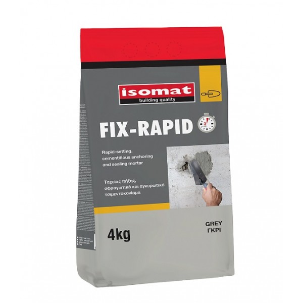 Φωτογραφία προϊόντος: Isomat Fix Rapid 4 kg Τσιμέντο Ταχείας Πήξης Για Αγκυρώσεις,επισκευες,σφραγισεις,στερεωσεις