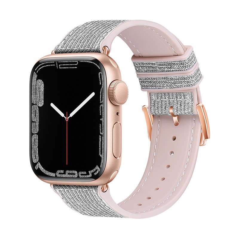 Φωτογραφία προϊόντος: 2ADD149A-D3CC-EF11-9A7B-C174DFB988E4 Watchband Hoco WA11 Diamond series 42/44/45/49mm για Apple Watch 1/2/3/4/5/6/7/8/SE/Ultra Λευκό Ασημ