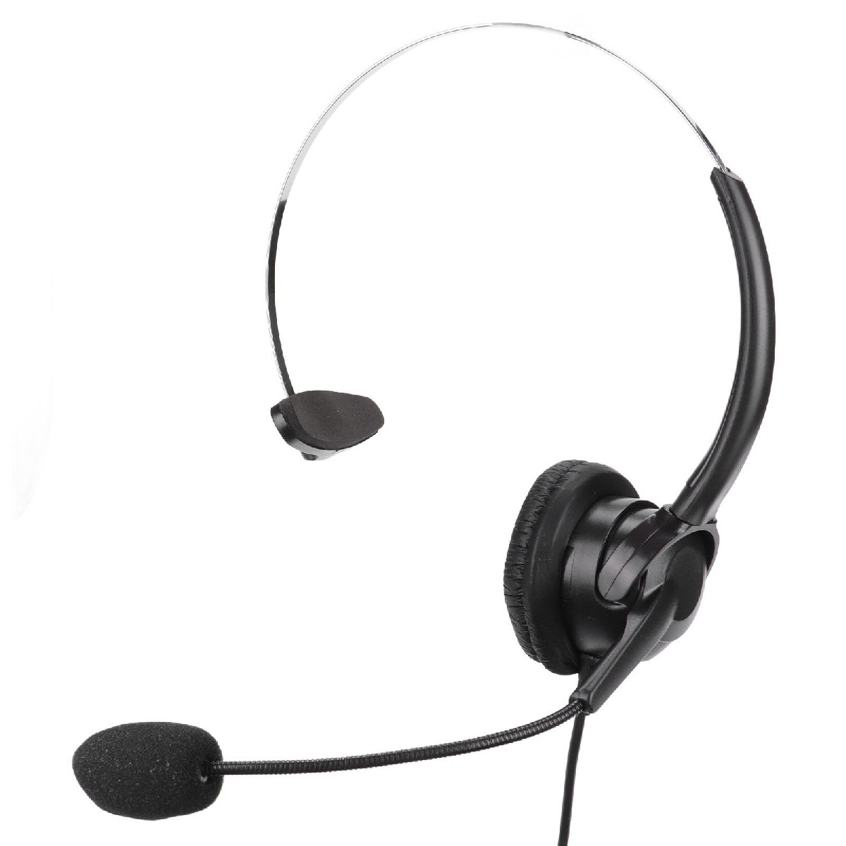 Φωτογραφία προϊόντος: 9FD2B904-77CE-EF11-9A7B-C174DFB988E4 Ακουστικά κεφαλής Noozy Μαύρο - Ασημί 3,5mm με Μικρόφωνο για Σταθερά και Ασύρματα Τηλέφωνα