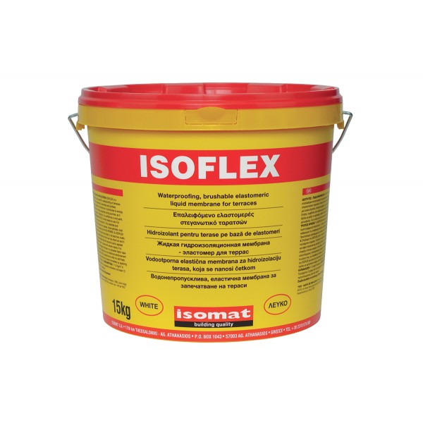 Φωτογραφία προϊόντος: ISOFLEX ISOMAT Επαλειφόμενο, ελαστομερές στεγανωτικό ταρατσών 13 KGR ΚΕΡΑΜΙΔΙ