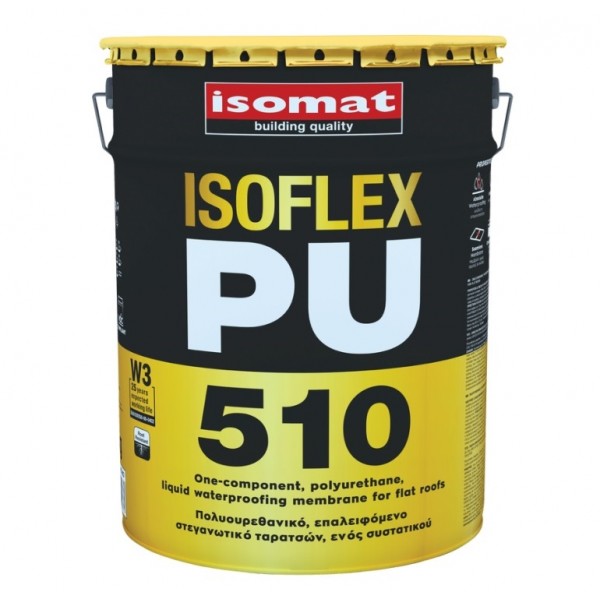 Φωτογραφία προϊόντος: ISOMAT ISOFLEX PU 510 Πολυουρεθανικο επαλειφωμενο στεγανωτικο ταρατσων 25 kgr Λευκό