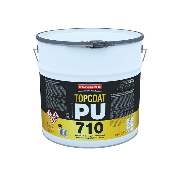 Φωτογραφία προϊόντος: ISOMAT TOPCOAT-PU 710 Ελαστική πολυουρεθανική προστατευτική επίστρωση ενός συσ/κού, ανεπηρέαστη από τη UV ακτινοβολία 15kg Λευκό