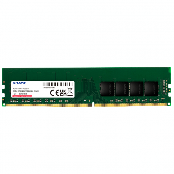 Φωτογραφία προϊόντος: Μονάδα μνήμης RAM Adata Premier, DDR4, 16GB, 3200Mhz AD4U320016G22-SGN